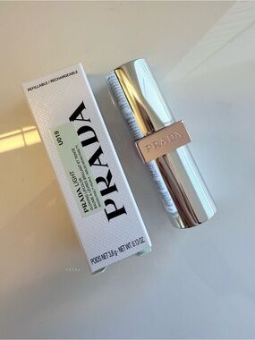 Prada Light Glowing Lip Color Refillable U019 Brown Lipstick Hydrating